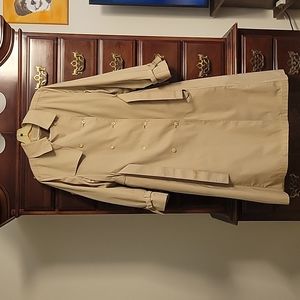 London Fog Classic Double Breasted Faux Fur Lined Coat